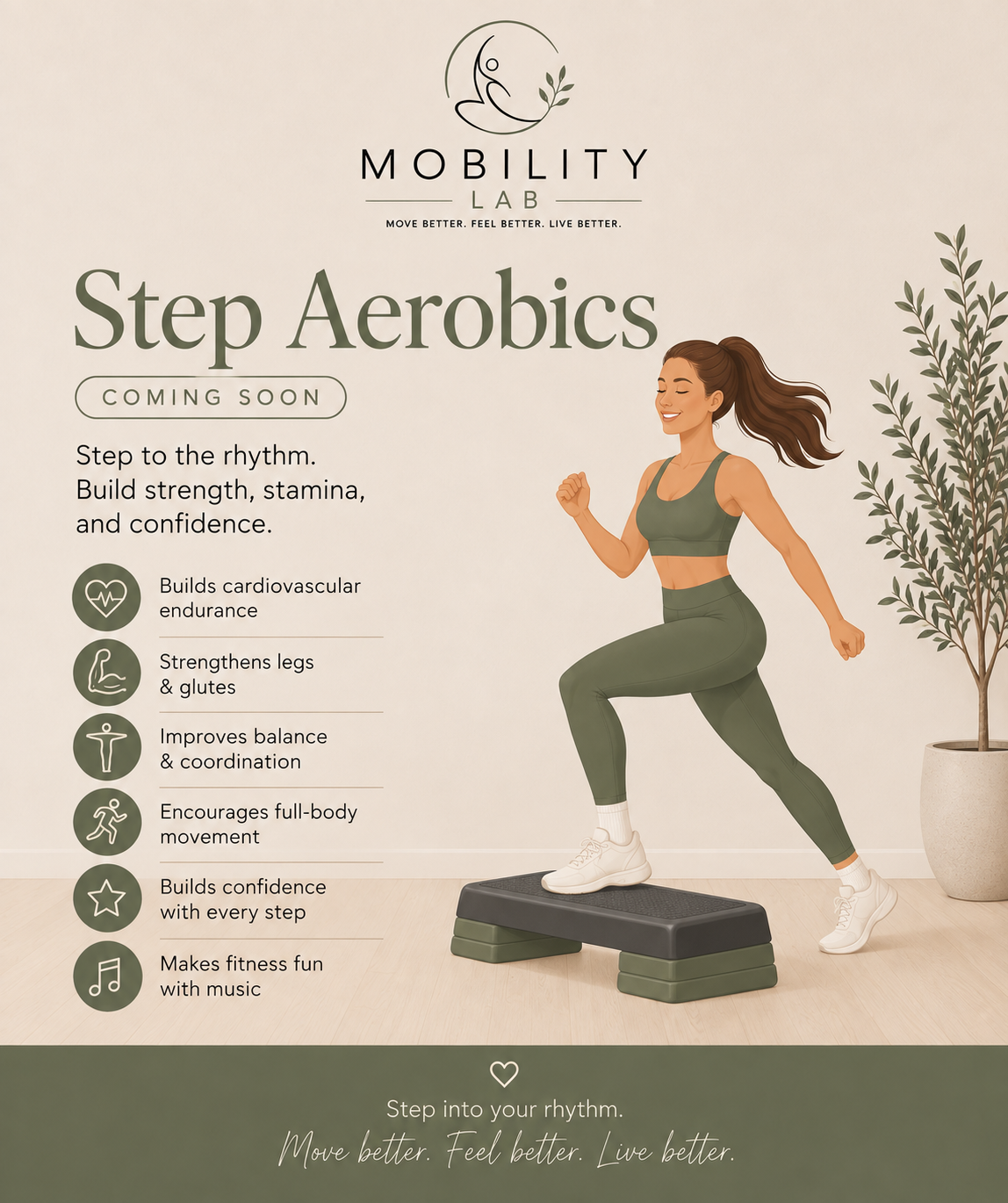 Step Aerobics — Coming Soon at Mobility Lab