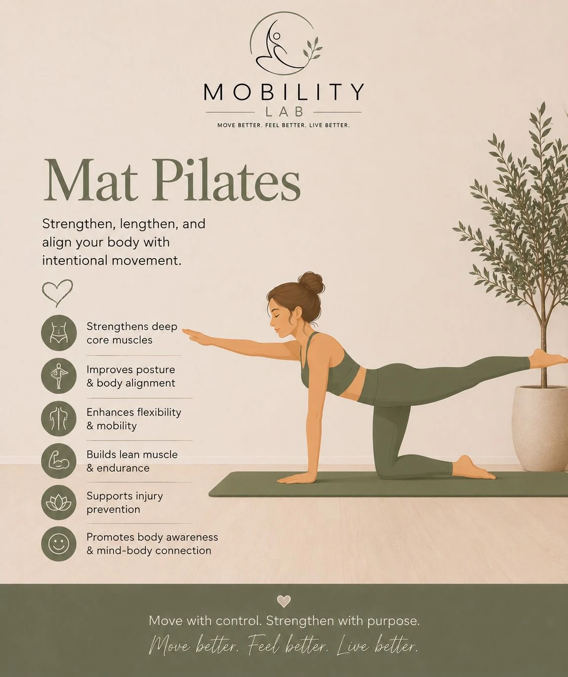 Mat Pilates class visual